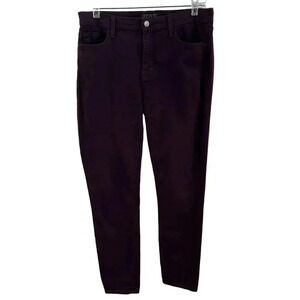 JEN7 by 7 For All Mankind Ankle Skinny Jeans Size 8 Sateen Brushed Purple Hippie